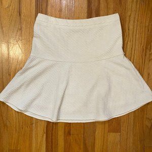 White High Waisted Skater Skirt